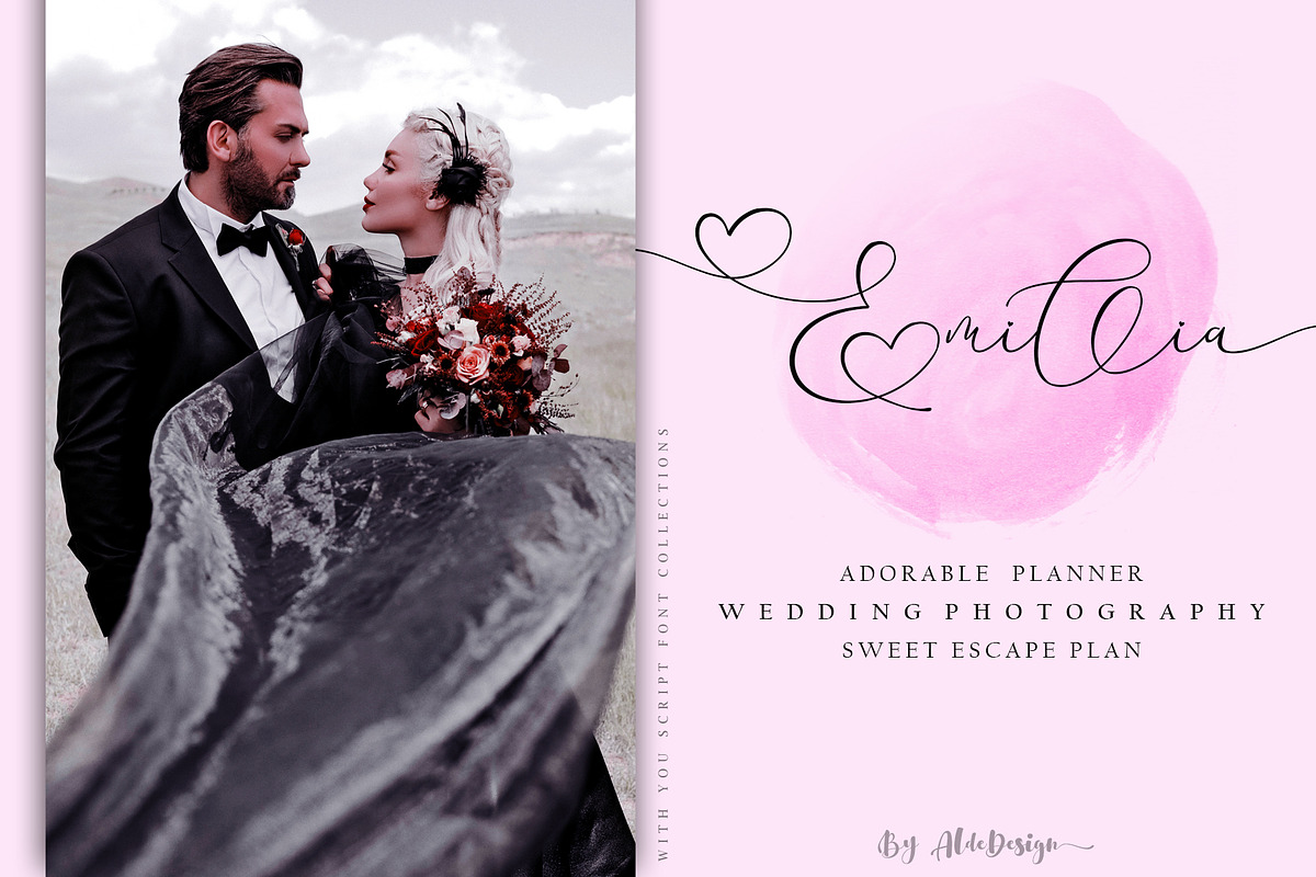 With You // Lovely Script Font preview 7