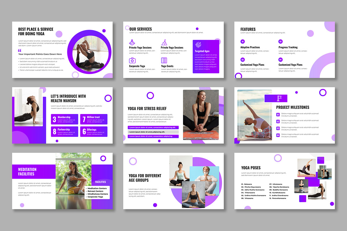 Health & Yoga Presentation PPT, a Presentation Template by Mighty-Slide (Photo 3 of 5)