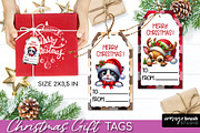 Cute Christmas Printable Gift Tags, a Seasonal Illustration by Orange Brush Studio (Thumbnail 6 of 10)