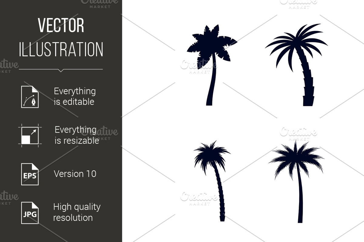 Tropical Palm Trees, a Graphic by DvargShop