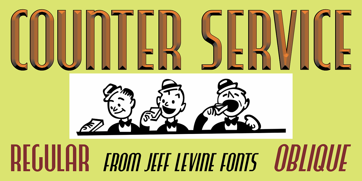Counter Service JNL, a Sans Serif Font by Jeff Levine Fonts (Photo 1 of 5)