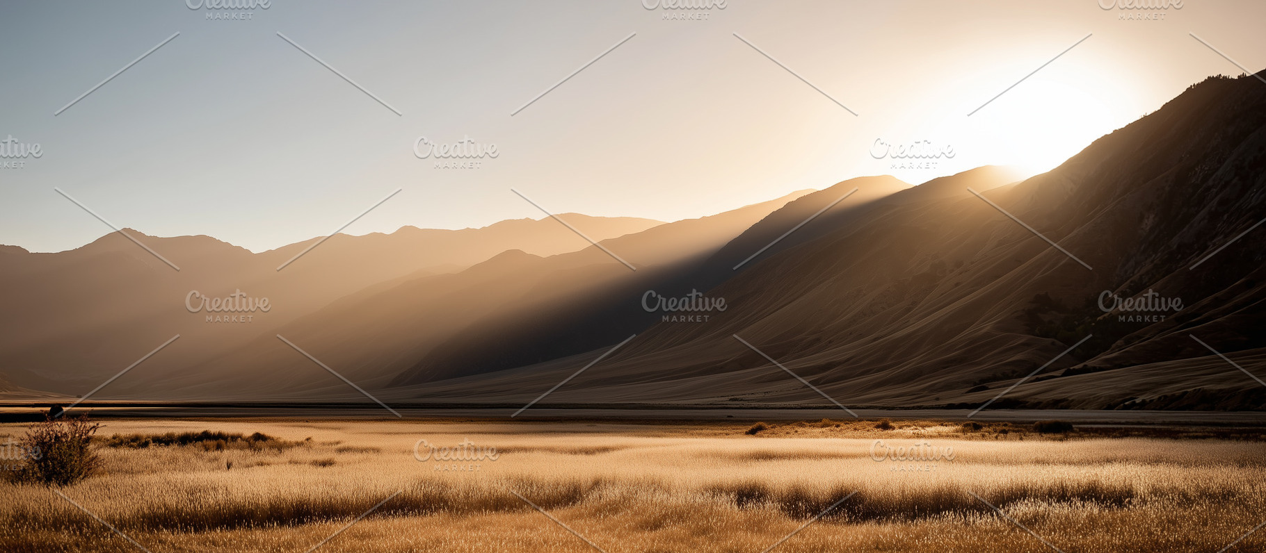 Stunning mountain landscape bathed, a Nature Photo by MistyDay