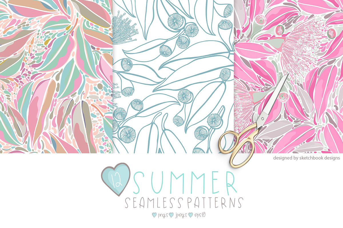 Summer Seamless Patterns, a Pattern Graphic by Sketchbook Designs (Photo 9 of 10)