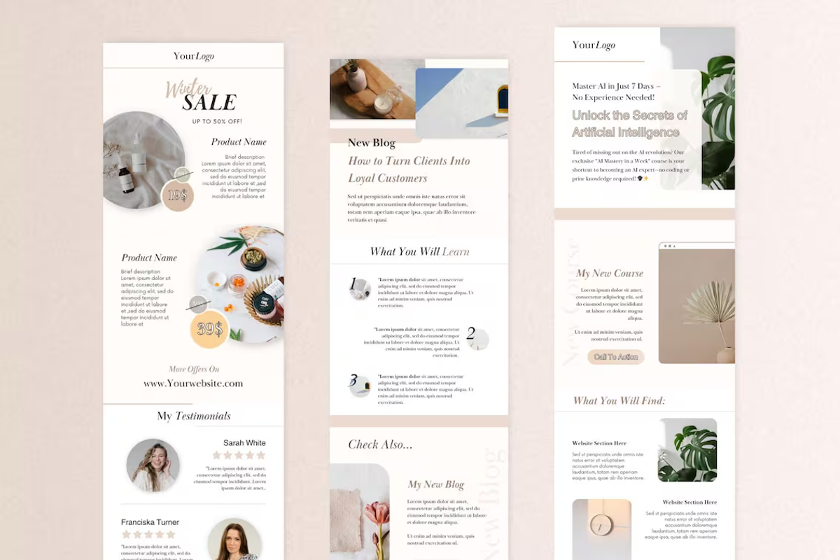 40 Flodesk Email Templates Pack, an Email Template by PittaFinePrint (Photo 7 of 7)