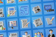 3D News Illustration, a Scene 3D Model by Flat Icons (Thumbnail 7 of 8)