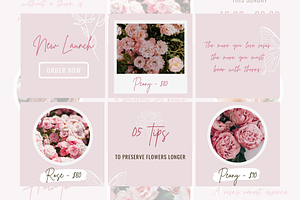 Rose Instagram Puzzle Template