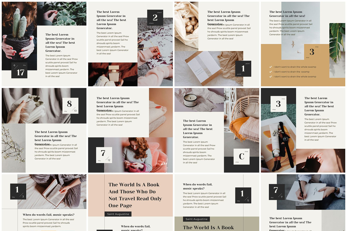 Instagram Calendar Templates Bundle, a Social Media Template by Keikoya (Photo 10 of 18)