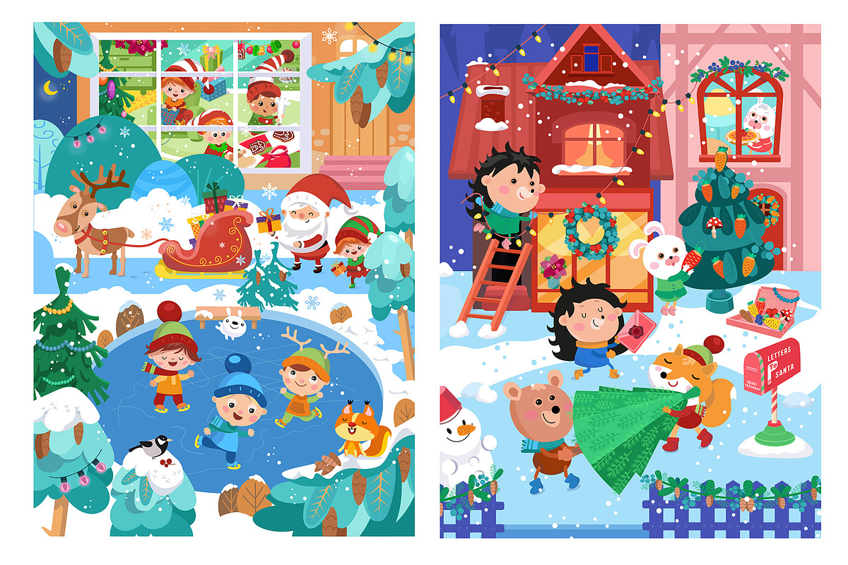 Merry Christmas Collection, an Animal Illustration by ArtyCats (Photo 8 of 9)