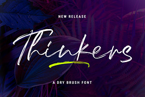 Thinkers - a Dry Brush Font