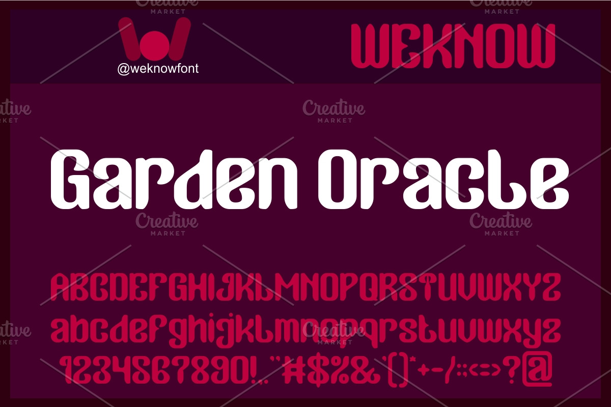 Garden Oracle Font, a Sans Serif Font by weknow (Photo 1 of 8)
