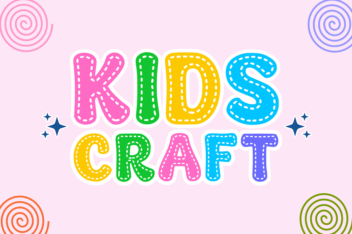 Super Stitch - Cartoon Font Types, a Font by KiddoGlyphs Studio (Photo 3 of 3)