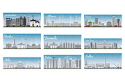 36 World Capitals Skyline, an Illustration by Booblgum (Thumbnail 2 of 7)
