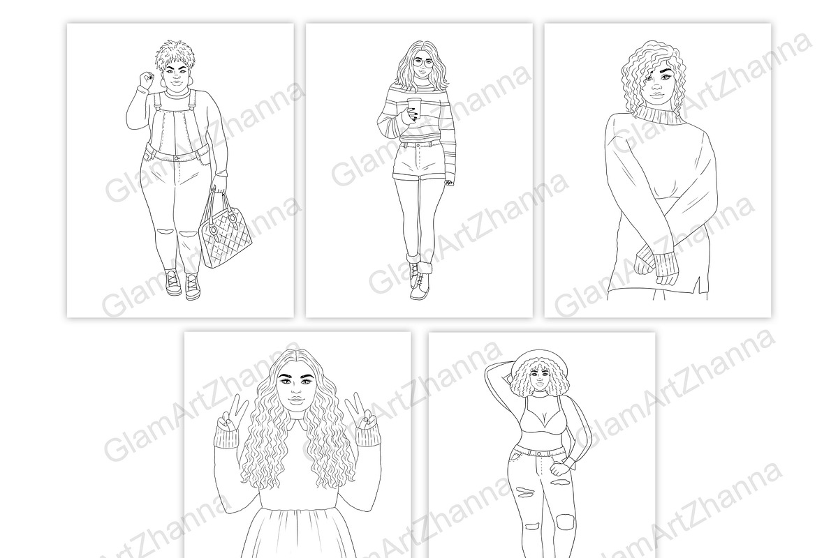 Coloring Book Halloween, a Person Illustration by GlamArtZhanna (Photo 2 of 6)