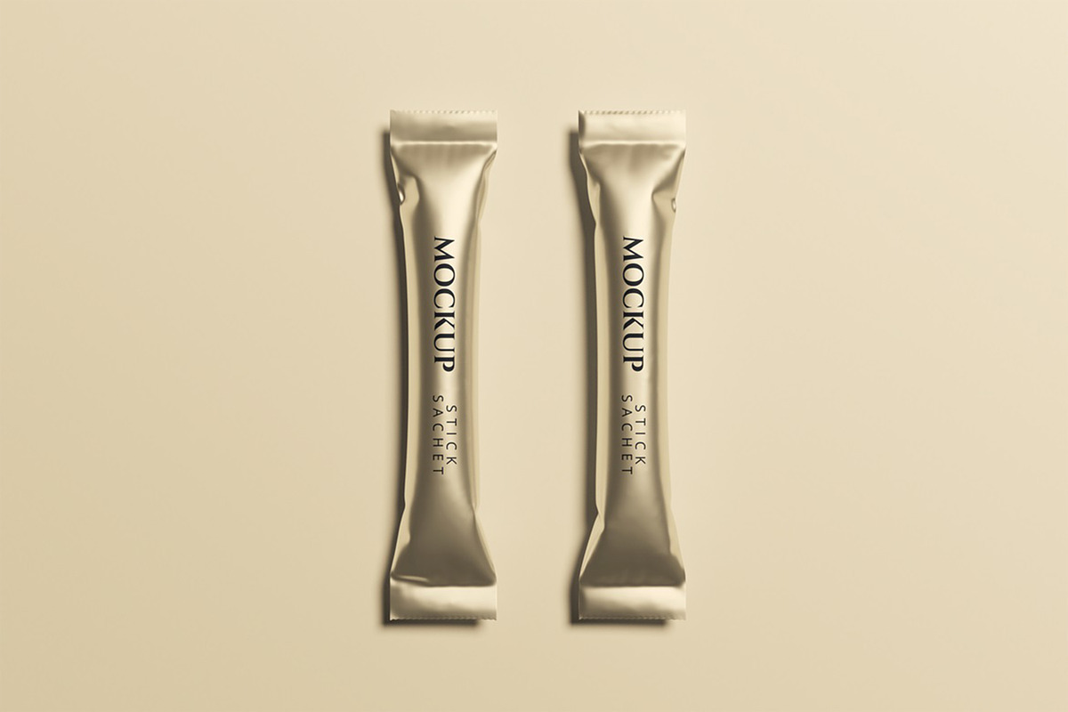 Stick Sachet Mockup, an Advertising Mockup by HanaSaka_Studio (Photo 1 of 5)