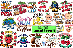 Kawaii Fruit Sublimation, an Illustration by Wow Magic