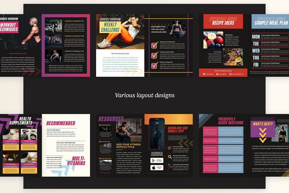 Vibrant Fitness Welcome Packet, a Marketing Template by Creatif Foundry (Photo 4 of 7)