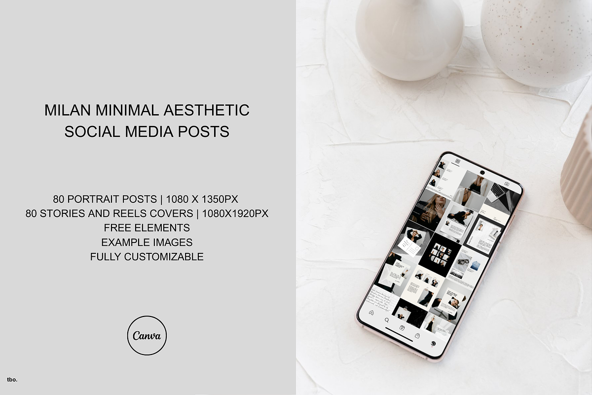 CANVA Milan Instagram Templates, a Social Media Template by thebusinessoutfit (Photo 3 of 18)