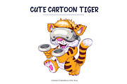 Set of Cute Cartoon Tigers., an Animal Illustration by KENO Mascots (Thumbnail 7 of 7)