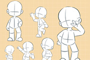 Children’s poses stamp for Procreate, a Brush Add-On by PoPshop (Thumbnail 5 of 5)