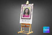 Purple Floral Funeral Poster (Canva), a Poster Template by loswl (Thumbnail 5 of 5)