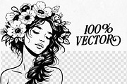 Floral Girl Illustration, a Person Illustration by Tekuni (Thumbnail 8 of 9)