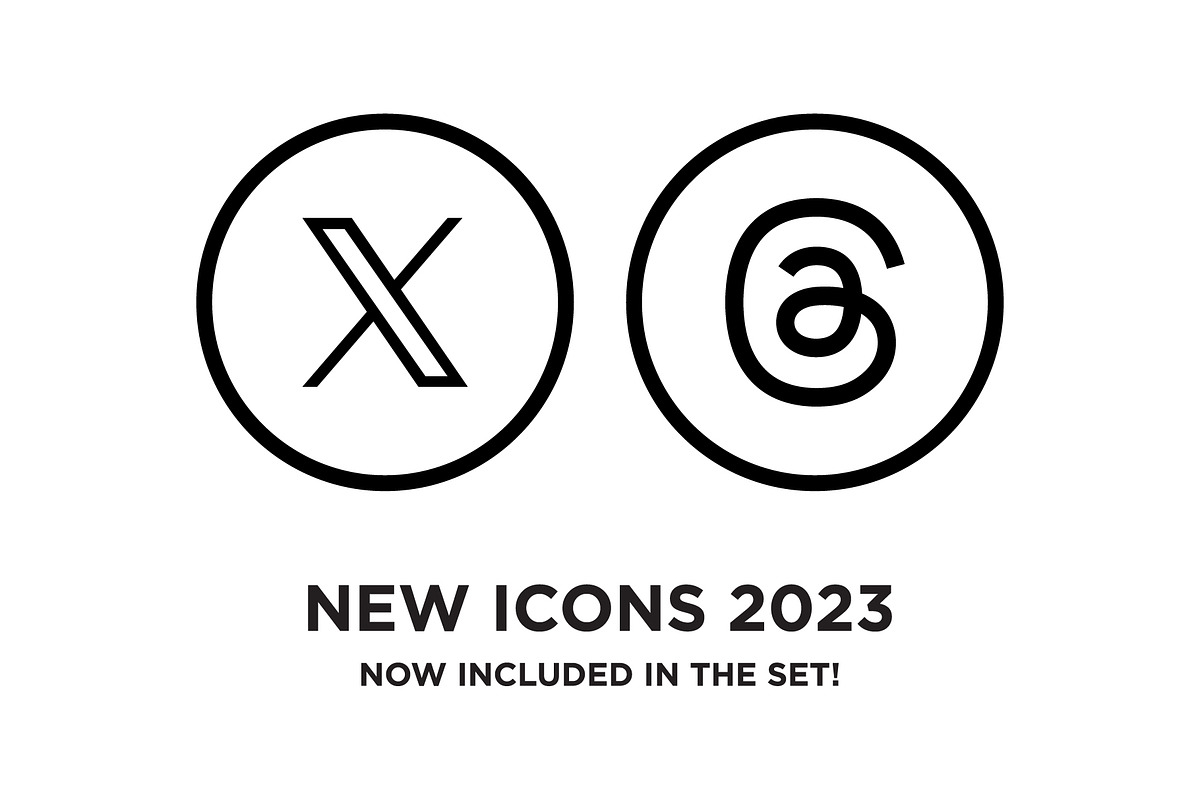 Circle Outline Social Media Icons, an Icon by Running With Foxes (Photo 2 of 8)
