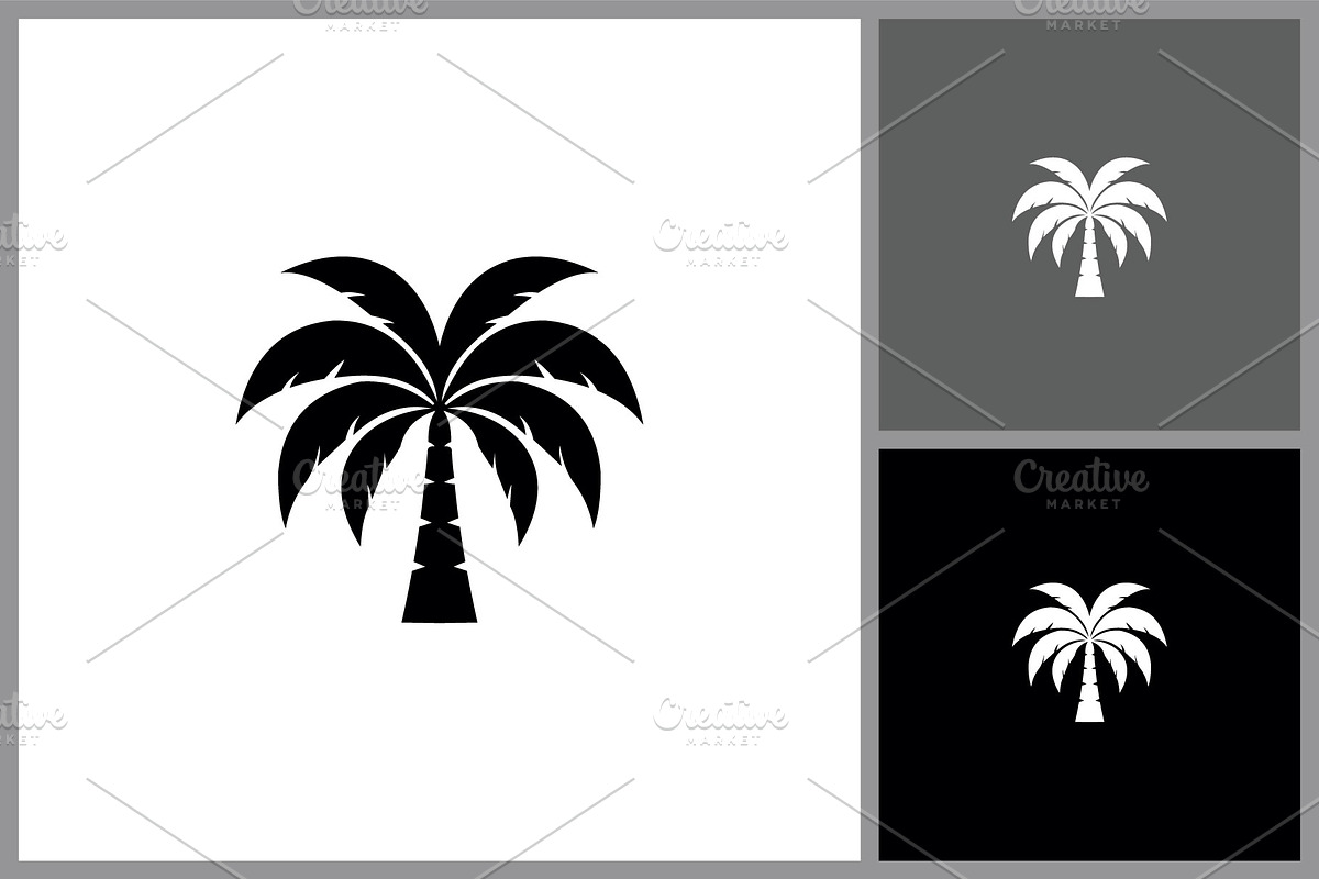 Palm Tree Silhouette Icon for Tropic, a Branding & Logo Template by quadrazo