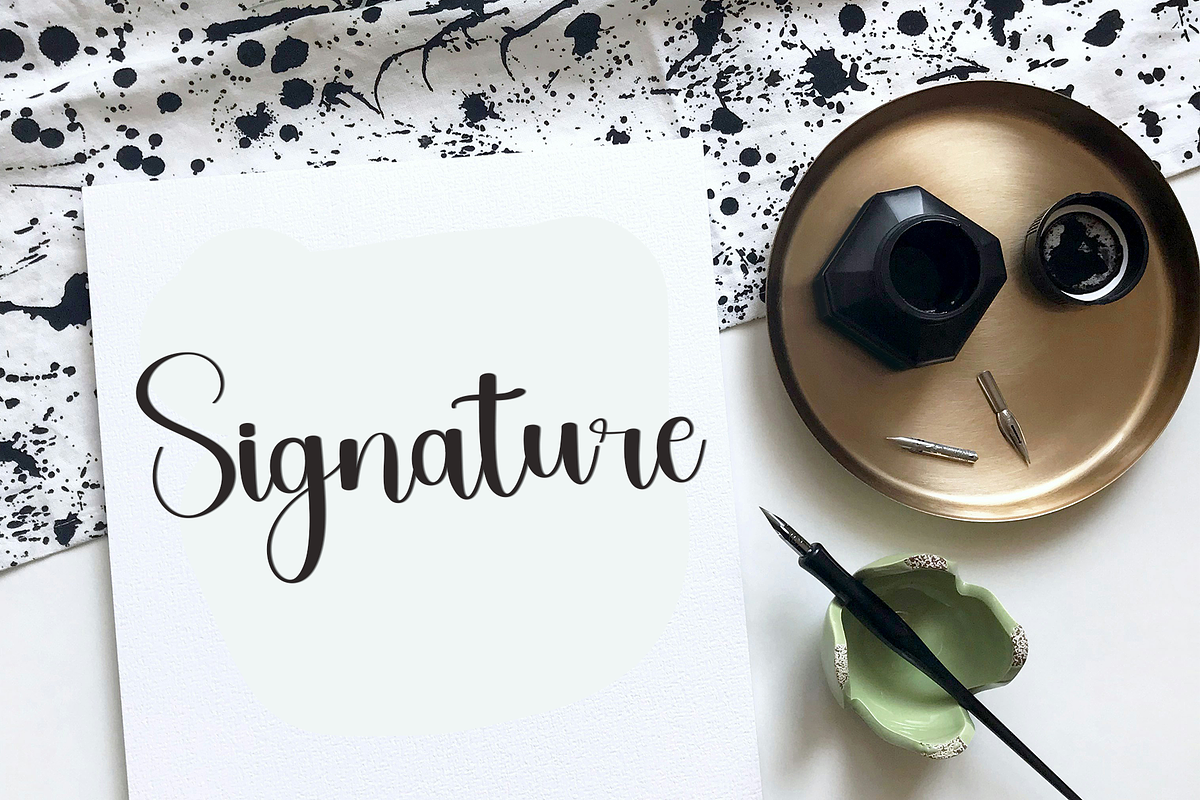 Fresh type ink studio,calligraphy fo, a Handwritten Font by FreshTypeINK (Photo 4 of 8)