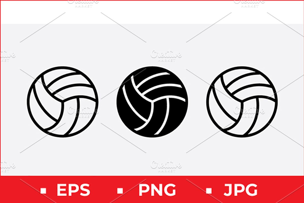 Volleyball Icon Set, a Solid Icon by Artonix (Photo 1 of 2)