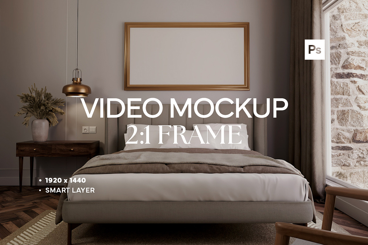 Frame Video Mockup Classic Room PSD, an Advertising Mockup by Drava Mockup (Photo 1 of 6)