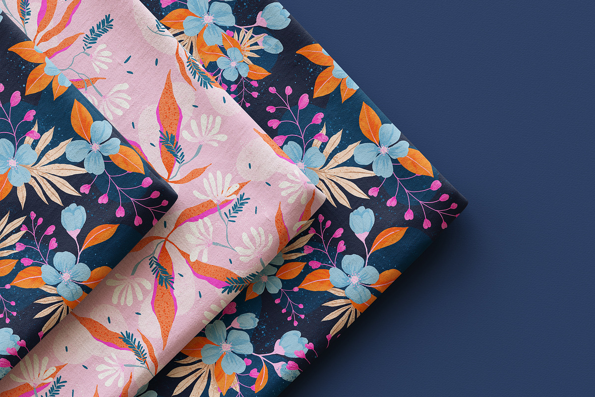 Bold After Dark Blooms Patterns, a Decorative Illustration by Ramona Schratt (Photo 2 of 11)