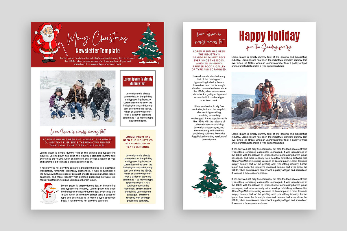Christmas Newsletter V4, a Stationery Template by Amit Debnath (Photo 4 of 4)