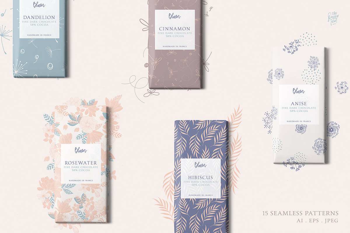 Bloom Floral Pattern Collection, a Pattern Graphic by The Paper Town (Photo 7 of 10)