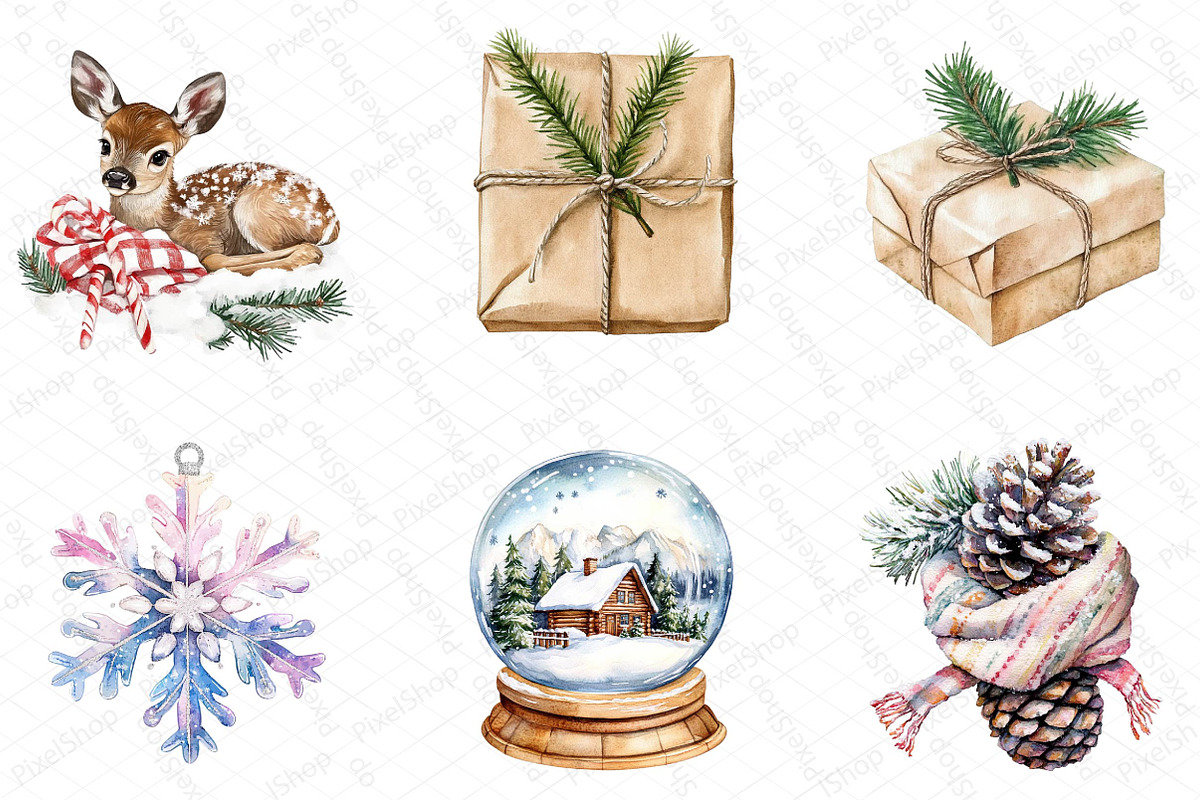 Celestial Christmas Clipart, an Illustration by DreamPrint404 (Photo 2 of 5)
