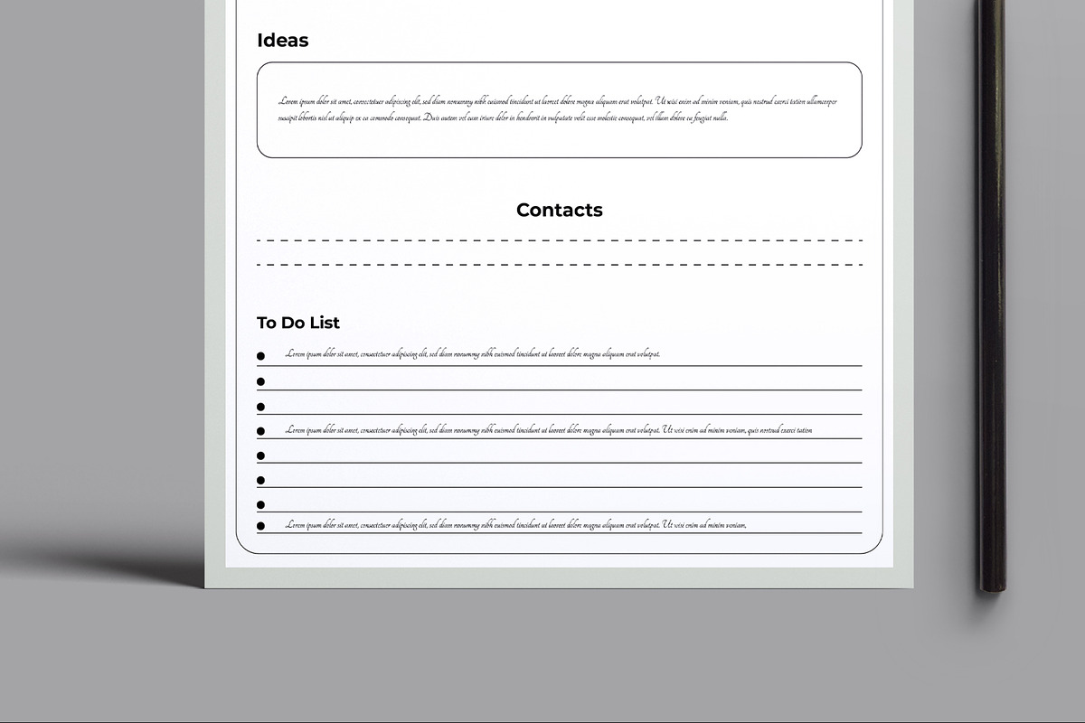 Project Planner Template Design, a Stationery Template by MightyDesign (Photo 3 of 8)