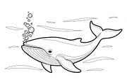 Whale Line Art Vector Bundle, an Illustration by yasushie (Thumbnail 15 of 51)
