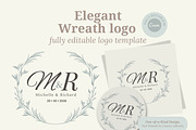 Elegant Monogram Wreath Logo, a Branding & Logo Template by Hell Yeah Designs (Thumbnail 1 of 6)