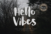 Hello Vibes - The Handbrushed Font, a Font by Graphicfresh (Thumbnail 1 of 7)