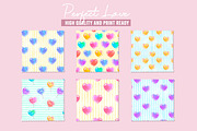 Colourful Heart Seamless Pattern, a Pattern Graphic by Waterystrokes (Thumbnail 3 of 6)