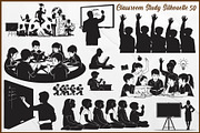 Classroom Study Silhouette Icons, an Object Graphic by yasushie (Thumbnail 1 of 9)