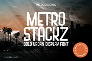 Metro Stackz Bold Display Font, a Sans Serif Font by Mockmenot (Thumbnail 1 of 5)