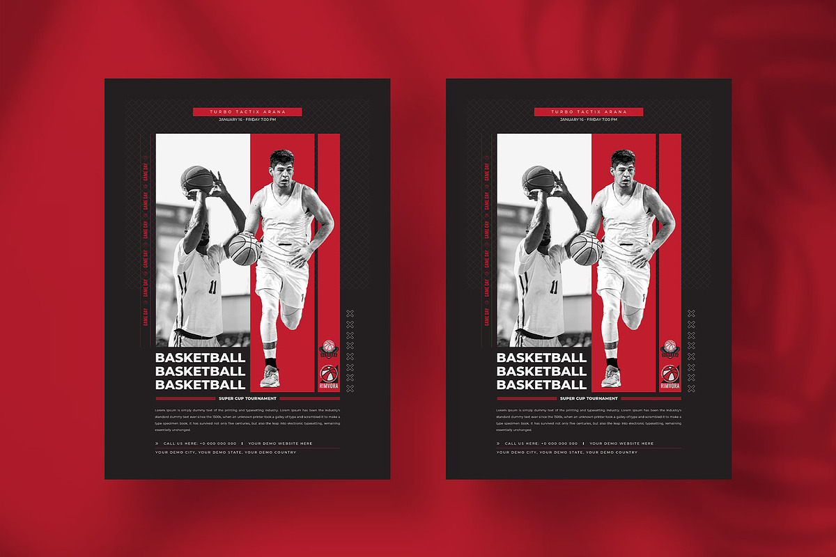 Basketball Matchday Flyer Template, a Flyer Template by Tanmoy Topu (Photo 5 of 6)