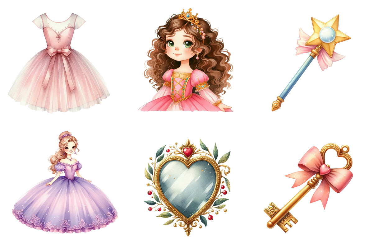 Princess Clipart, an Illustration by CreationArt (Photo 4 of 5)
