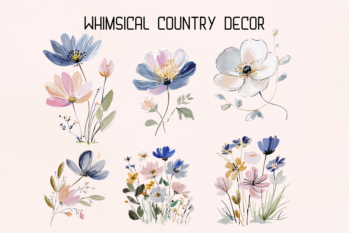 Blooming Country Set, an Animal Illustration by GiraffeCreative (Photo 6 of 20)