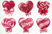 Valentine Lollipop Clipart Bundle, an Illustration by Creative Art (Thumbnail 6 of 9)
