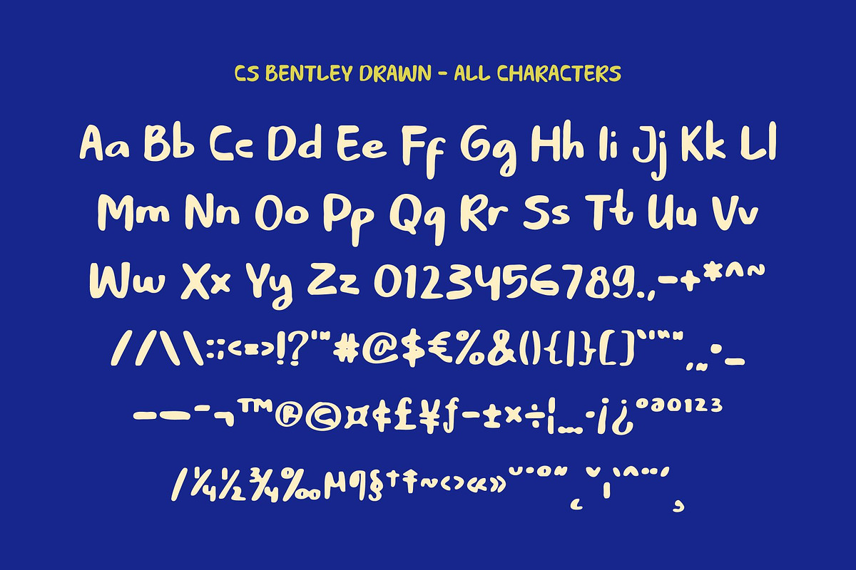CS Bentley Drawn, a Sans Serif Font by Craft Supply Co. (Photo 8 of 8)