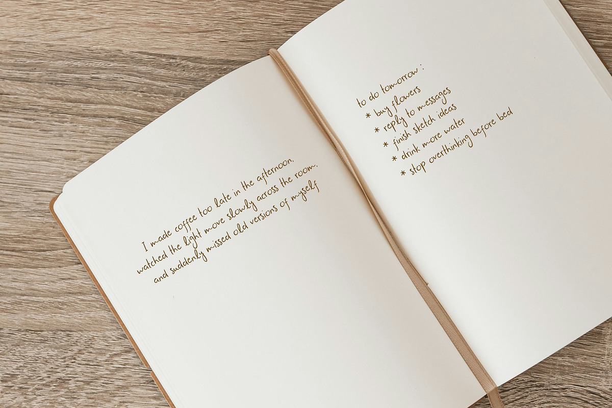 Quiet Ink - A Handwritten Font, a Handwritten Font by byherline (Photo 3 of 4)