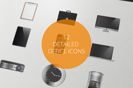 12 Detailed Office Icons