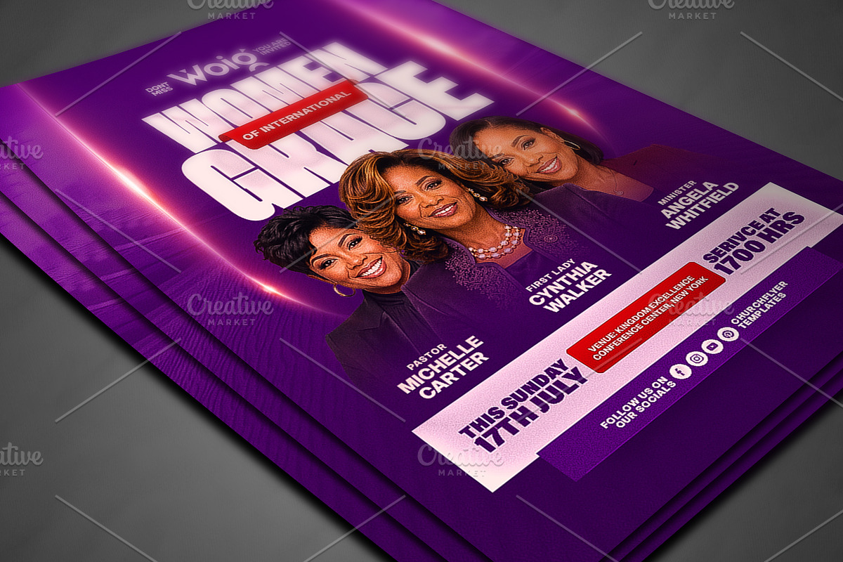Women of Grace Church Flyer Template, a Social Media Template by church flyer templates (Photo 4 of 10)