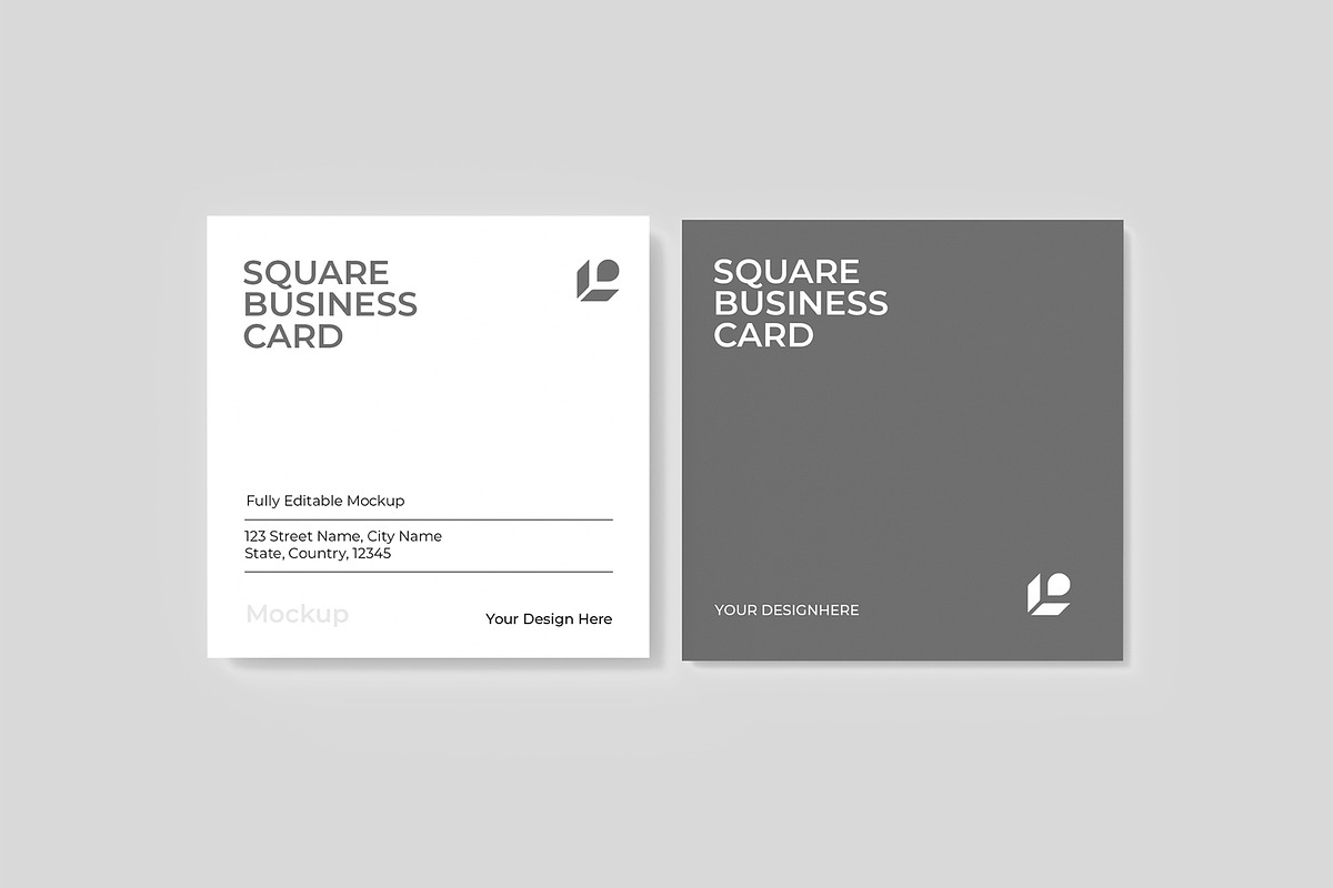 Square Business Card PSD Mockup, an Advertising Mockup by graphypix (Photo 4 of 4)